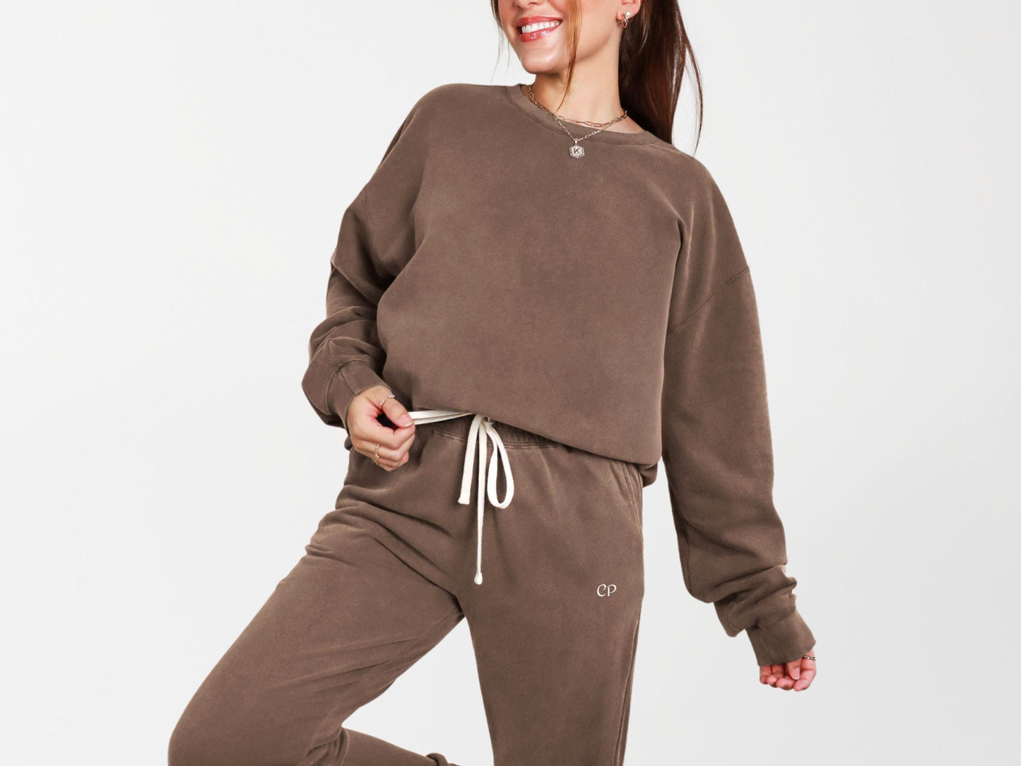 CP Initial Matching Sweatshirt and Sweatpants